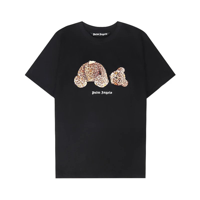 Leopard print decapitated bear black